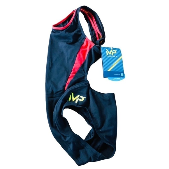 MICHAEL PHELPS WOMENS BLACK ONE PIECE SWIMSUIT SIZE 28 NWT - Picture 6 of 9